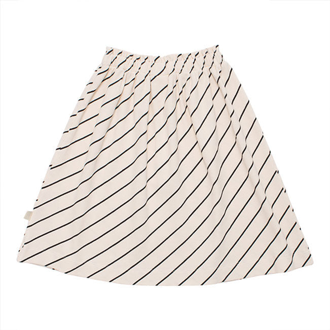 WYNKEN Luna Skirt - Milk Diagonal Stripe