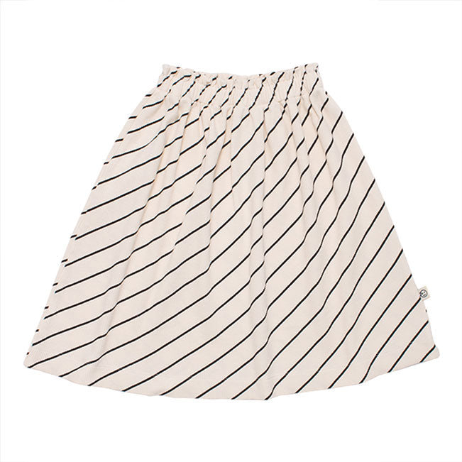 WYNKEN Luna Skirt - Milk Diagonal Stripe