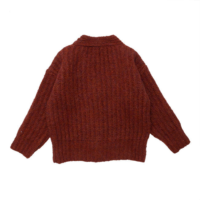 WYNKEN Big Rib Cardigan - Brick