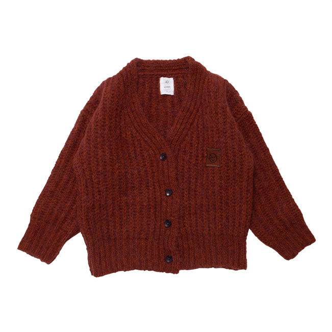 WYNKEN Big Rib Cardigan - Brick