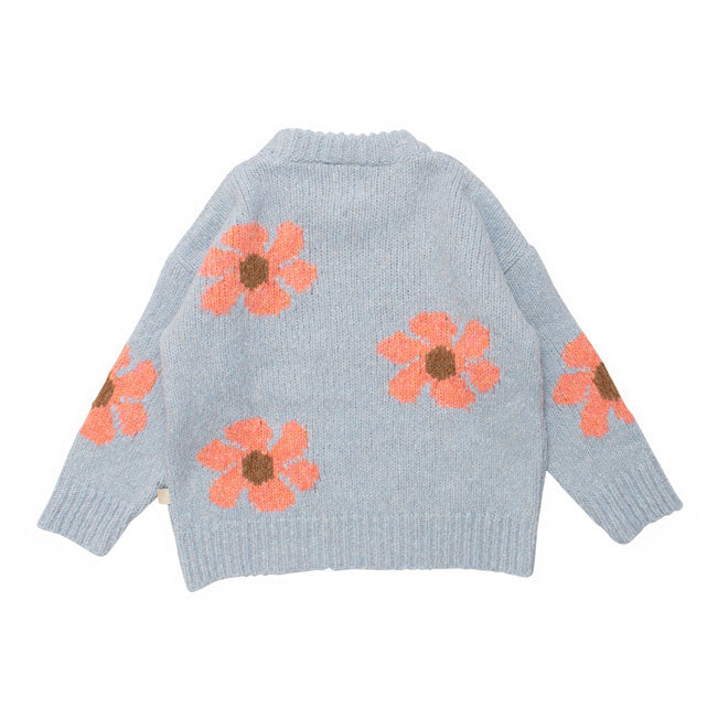 WYNKEN Fun Flower Jumper - Pale Blue