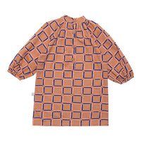 WYNKEN Button Back Plein Air Dress - Clay Pink Check