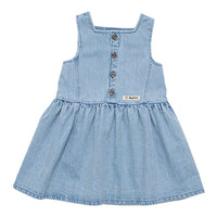 WYNKEN Maria Pinafore - Pale Bleached Denim