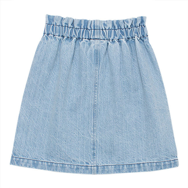 WYNKEN Snap Skirt - Pale Bleached Denim