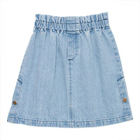 WYNKEN Snap Skirt - Pale Bleached Denim