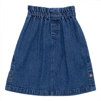 WYNKEN Long Line Snap Skirt - Indigo Mid