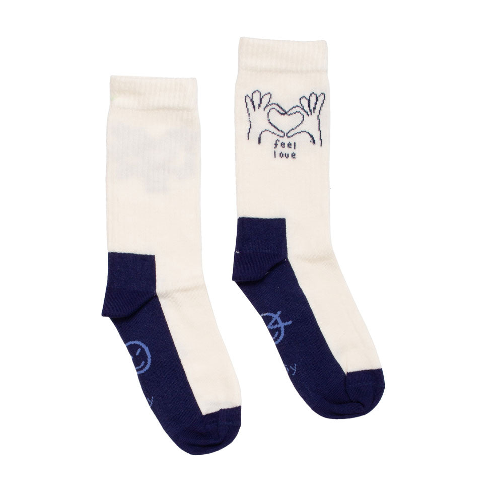 WYNKEN Chalk Navy Feel Love Sock