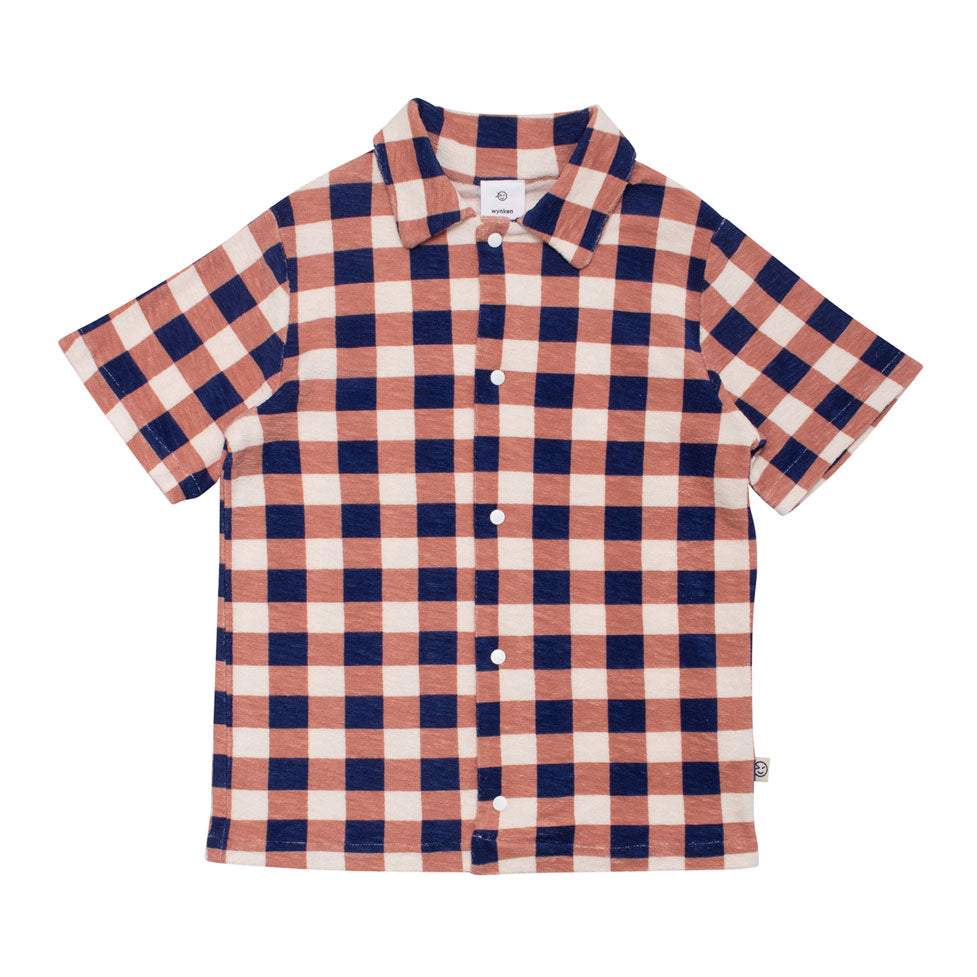 WYNKEN Brick Navy Beach Shirt