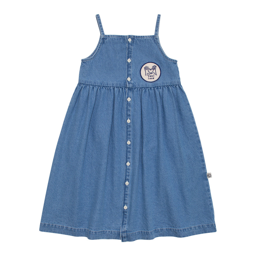 WYNKEN Mid Wash Denim Dansent Denim Sundress