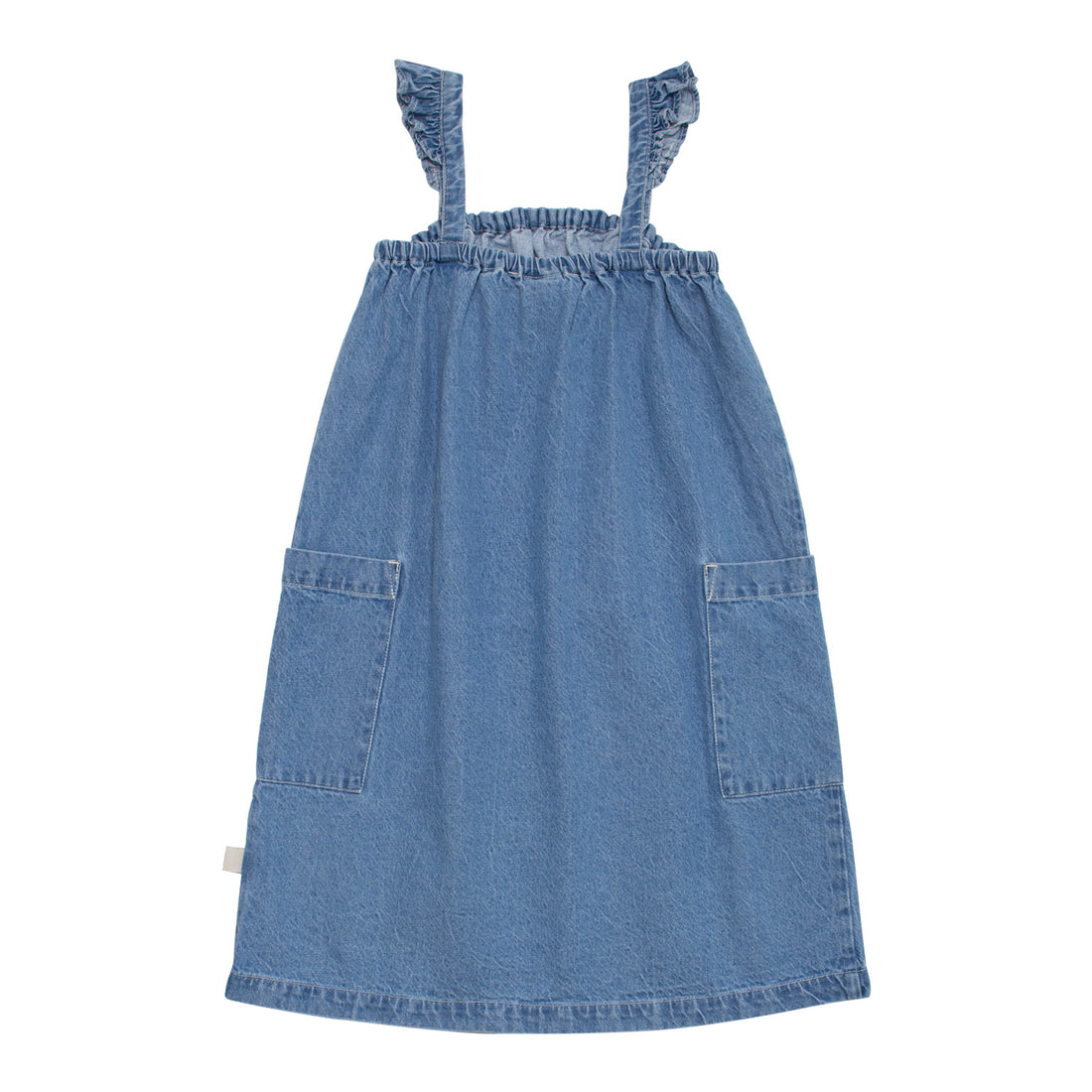 WYNKEN Mid Wash Denim Cuore Dress With Pockets