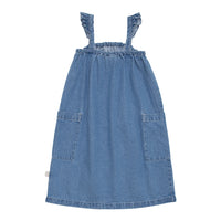 WYNKEN Mid Wash Denim Cuore Dress With Pockets