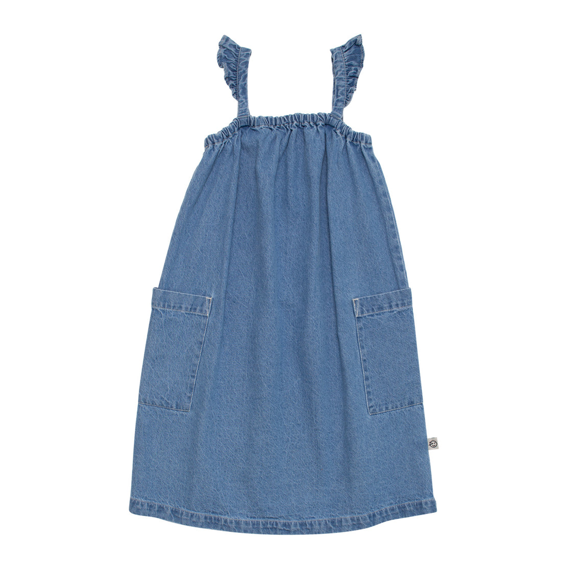 WYNKEN Mid Wash Denim Cuore Dress With Pockets