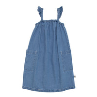 WYNKEN Mid Wash Denim Cuore Dress With Pockets