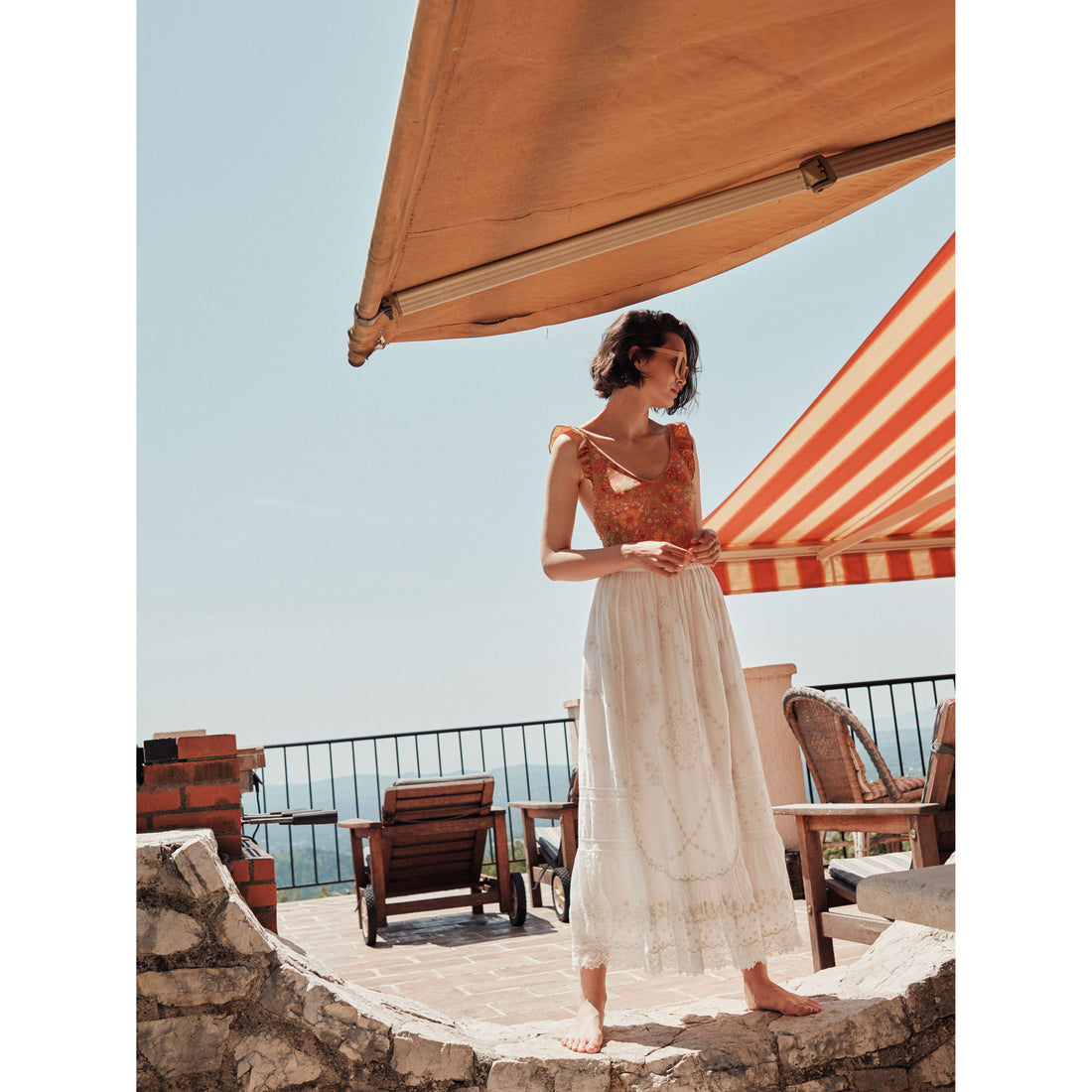 Louise Misha Off White Paulette Womens Skirt