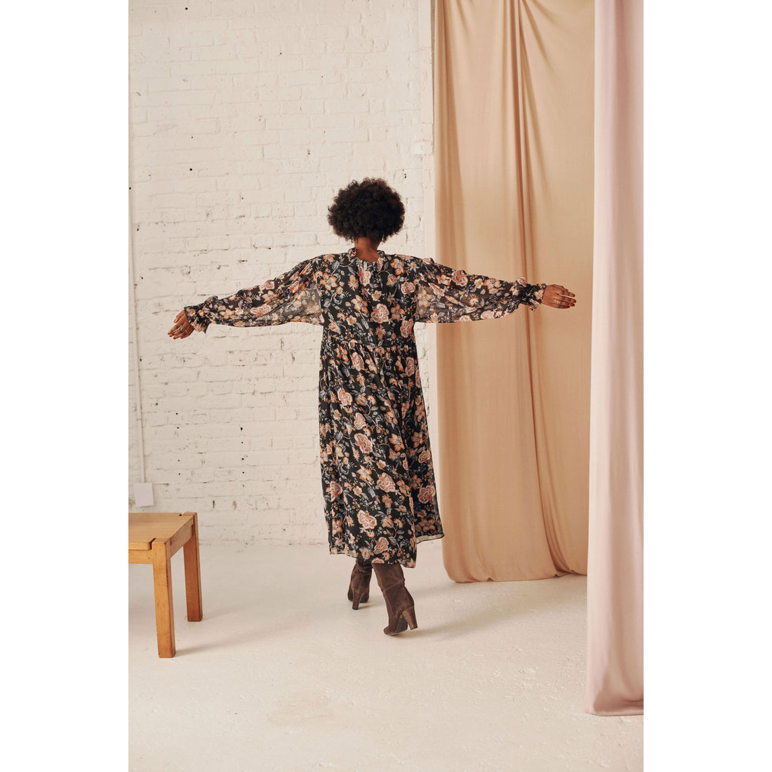 Louise Misha Charcoal Tpical Loon Chella Dress
