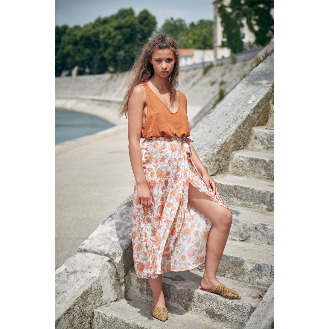 Louise Misha Rainbow Flowers Lucia Womens Skirt