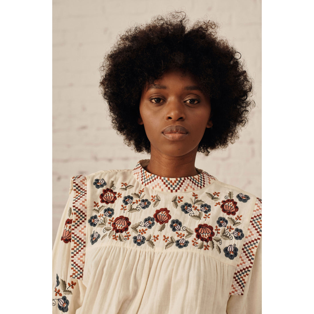 Louise Misha Cream Izza Blouse