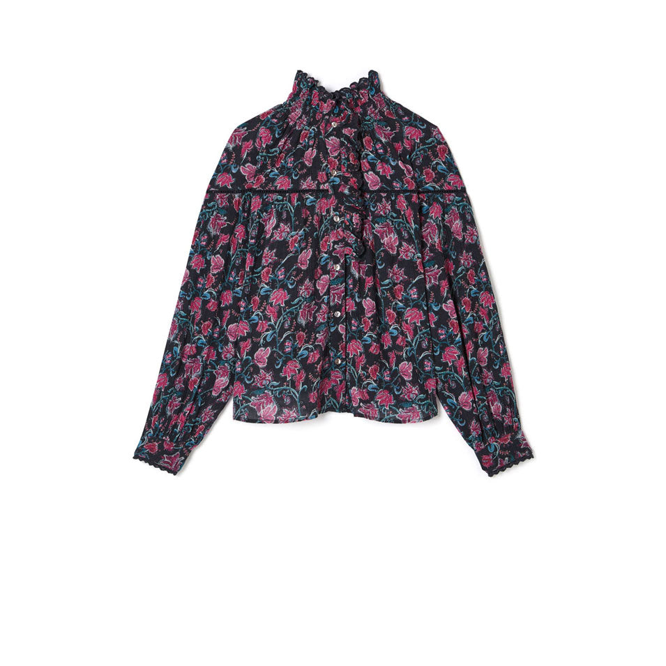 Louise Misha Charcoal Wildflowers Lisoo Blouse