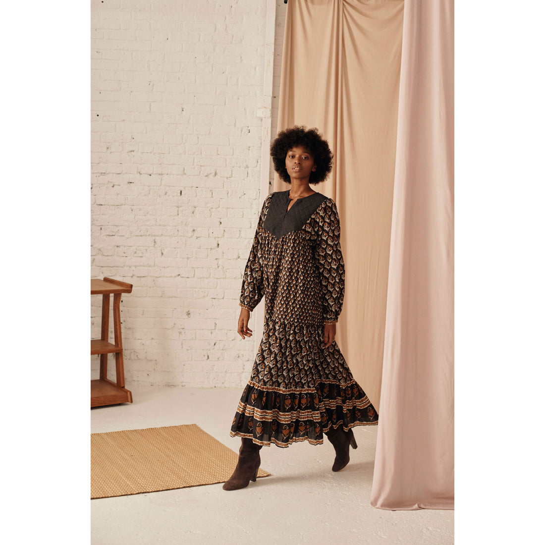 Louise Misha Cinnamon Tree Of Life Gypsy Dress