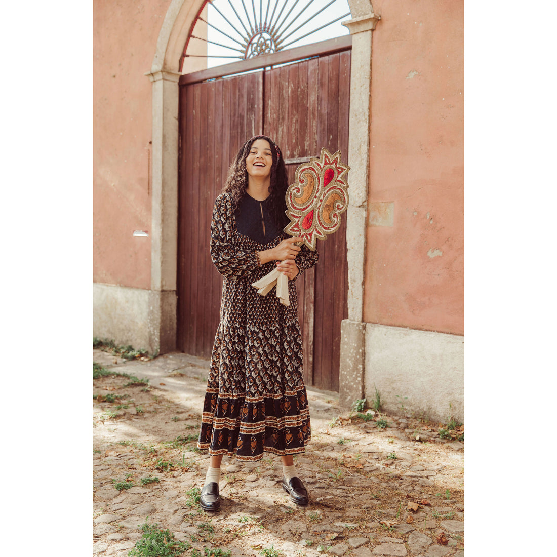 Louise Misha Cinnamon Tree Of Life Gypsy Dress