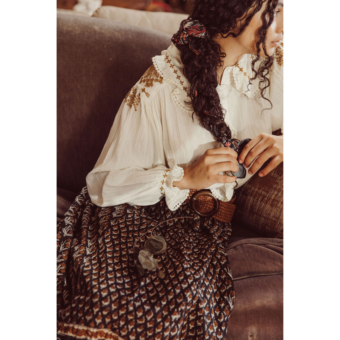 Louise Misha Cinnamon Tree Of Life Irina Skirt
