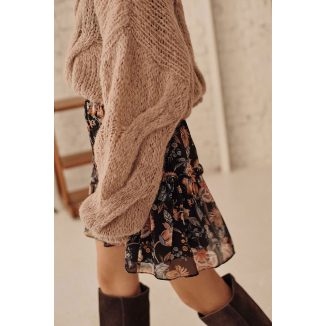 Louise Misha Blush Divya Knit Sweater