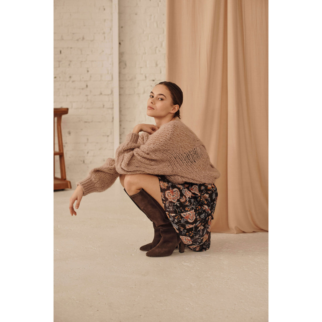 Louise Misha Blush Divya Knit Sweater