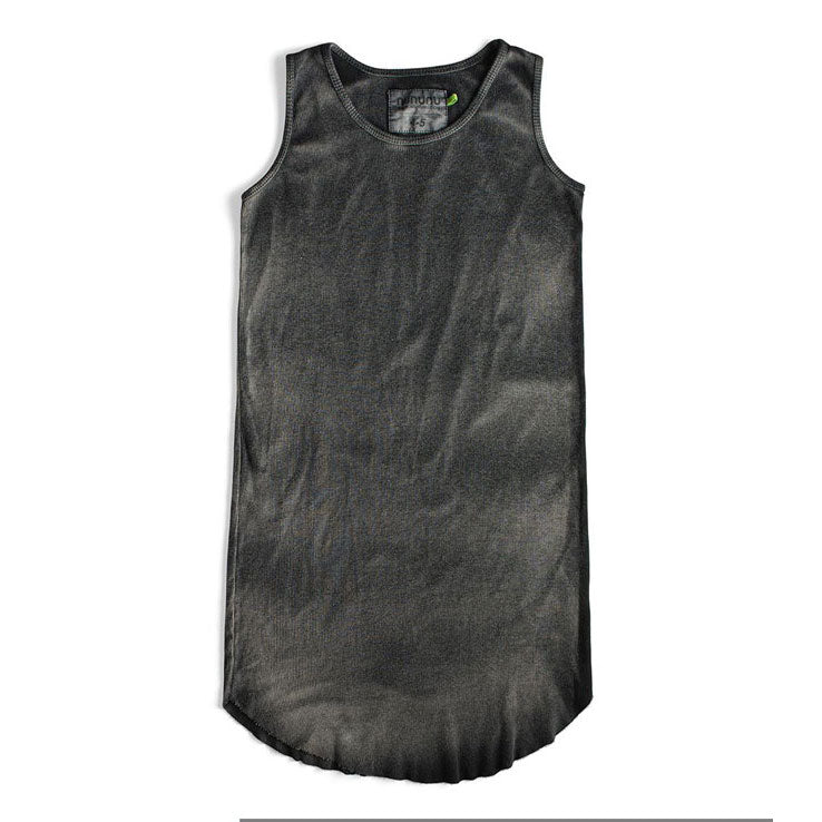 NUNUNU Washed Black Washed Tank Dress