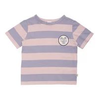 WYNKEN Dusk Blue Pink Wide Stripe Tee