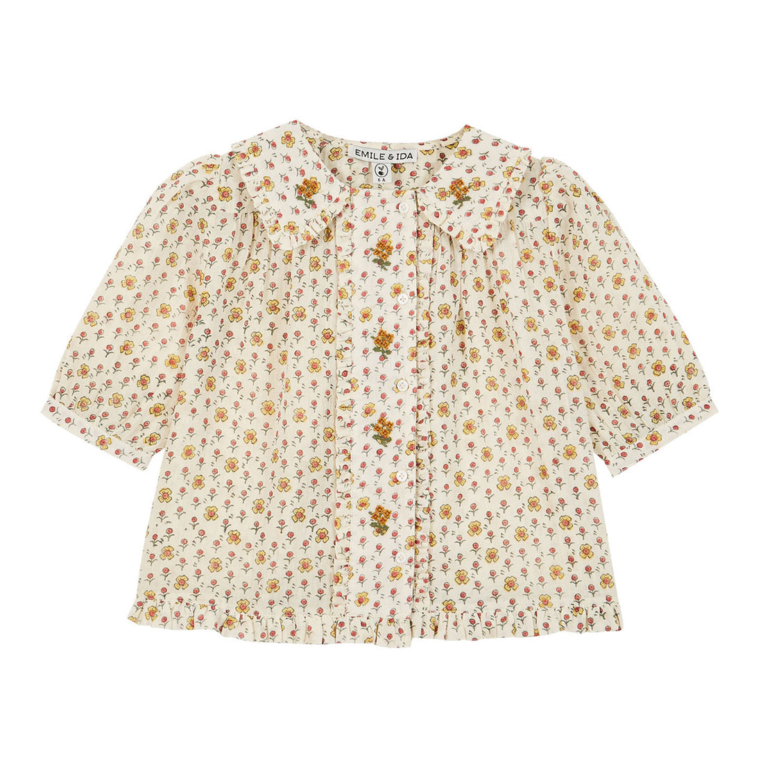 Emile et Ida Daisy Embroidered Blouse