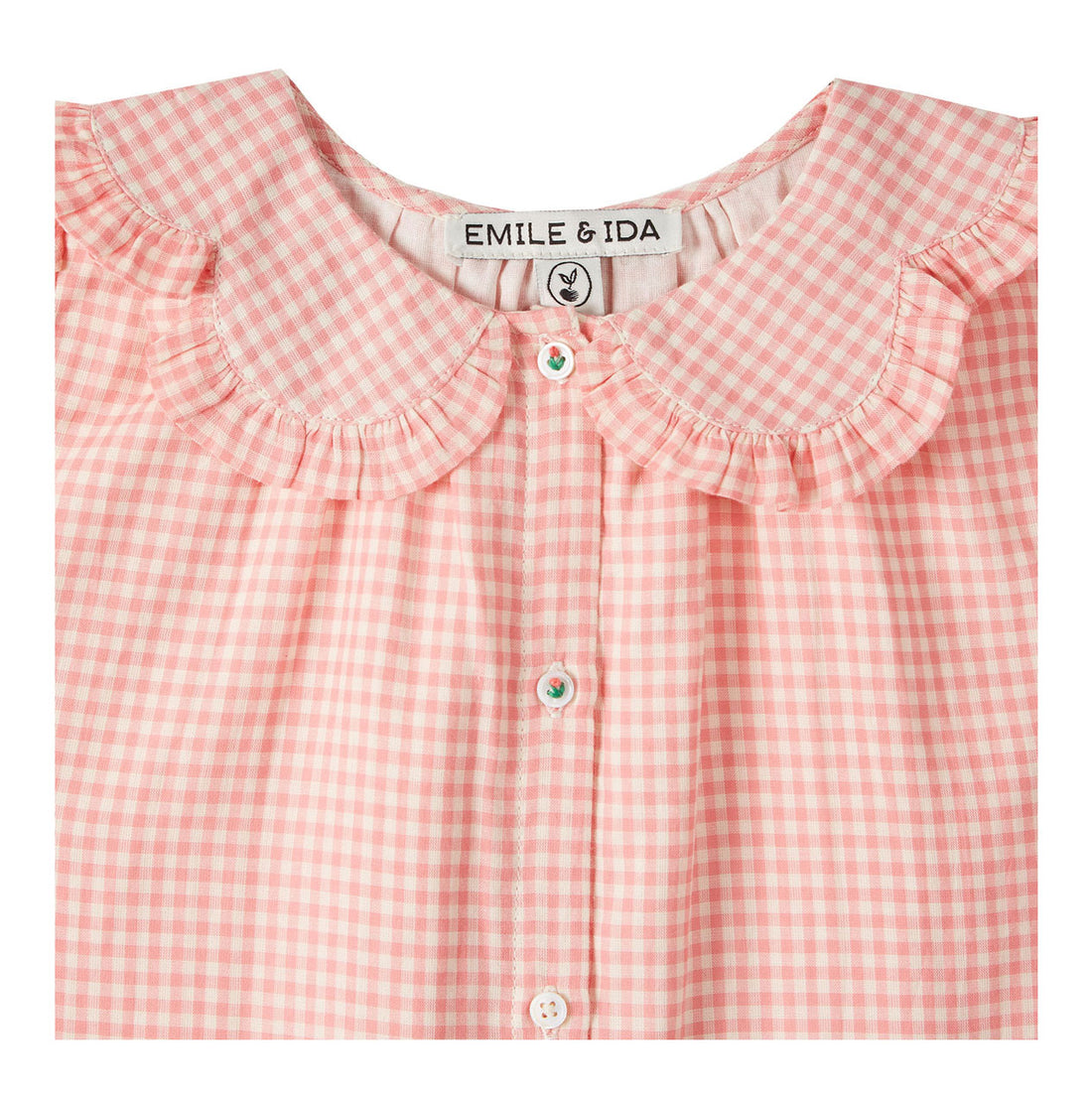 Emile et Ida Rose Gingham Collar Blouse