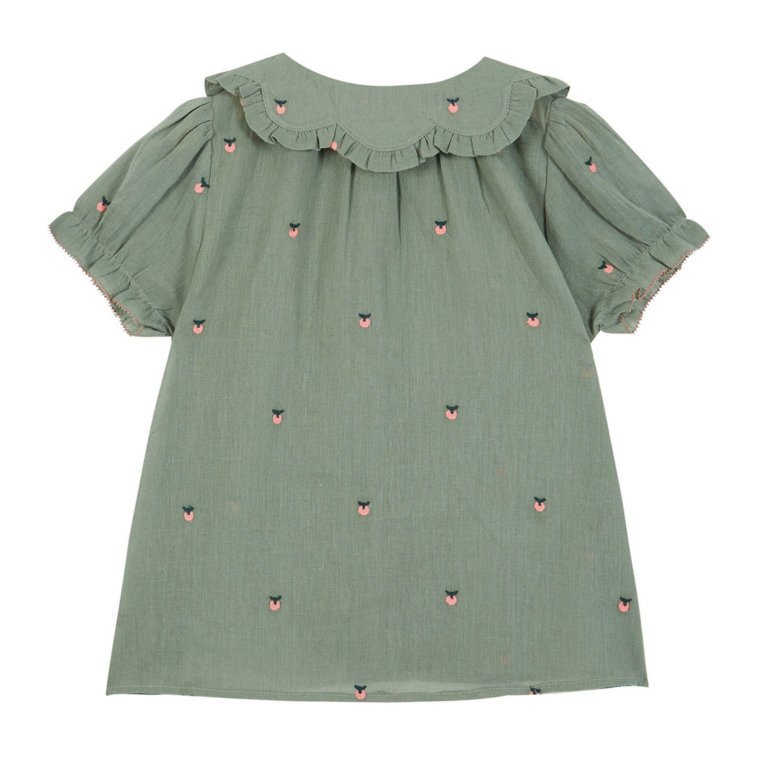 Emile et Ida Embroidered Apple Collar Blouse