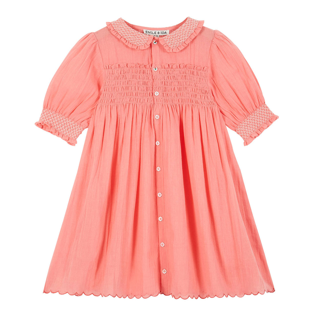 Emile et Ida Sushi Smocked Collar Dress
