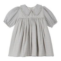Emile et Ida Steel Gingham Collar Dress