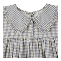 Emile et Ida Steel Gingham Collar Dress