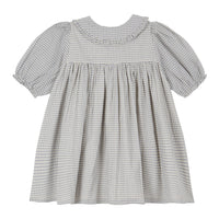 Emile et Ida Steel Gingham Collar Dress