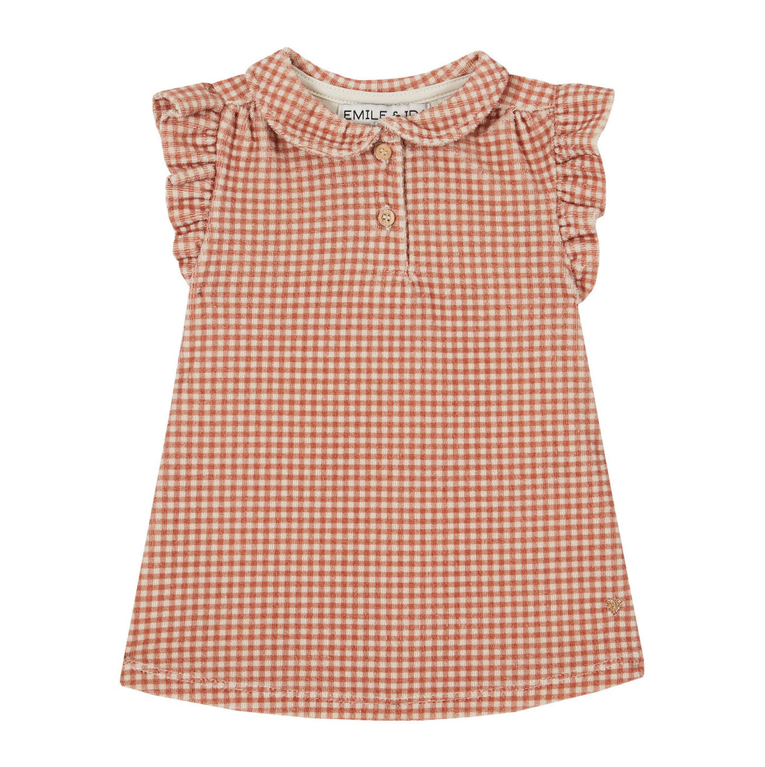 Emile et Ida Cayenne Gingham Baby Dress
