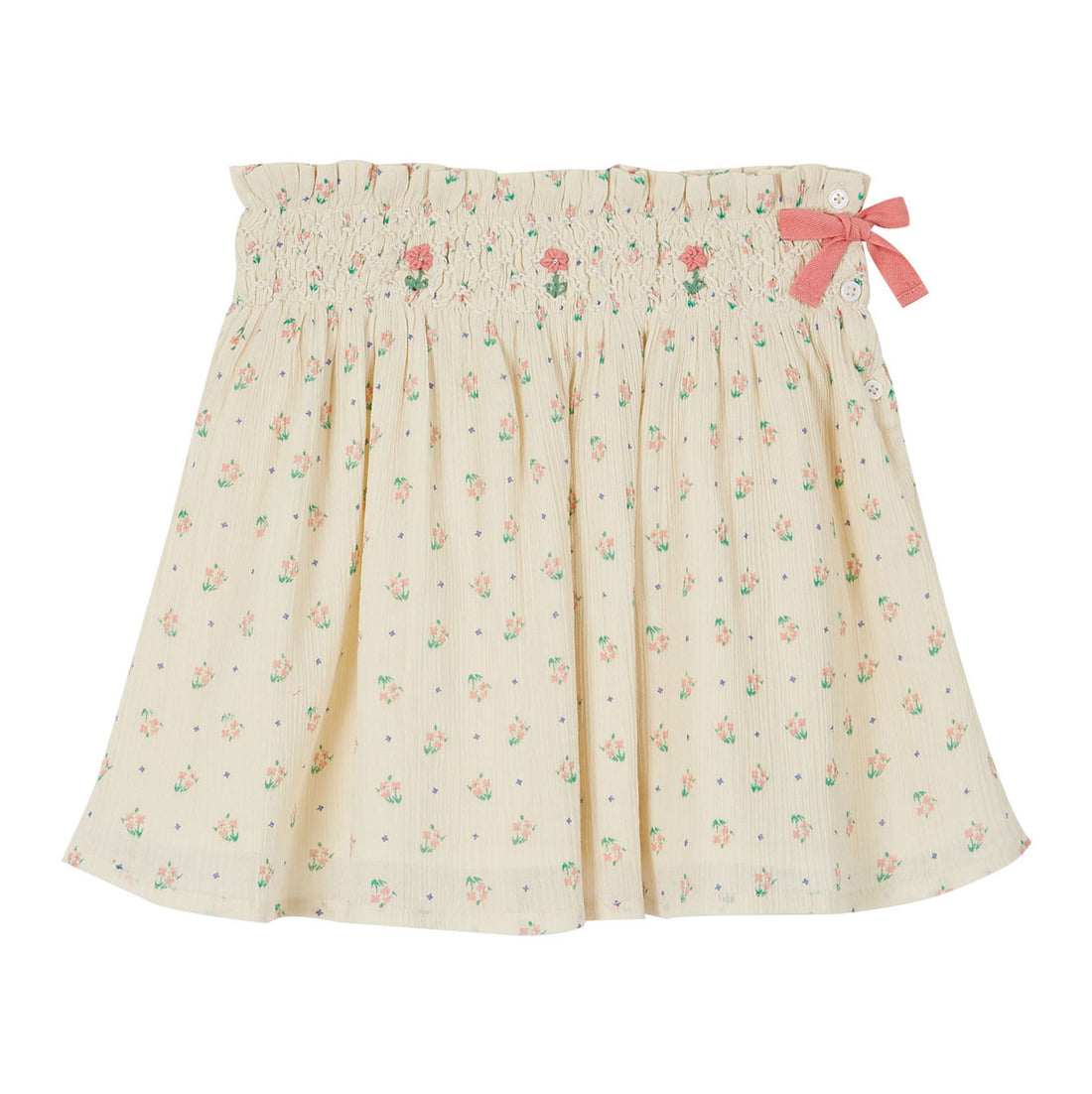 Emile et Ida Bouquet Smocked SKirt