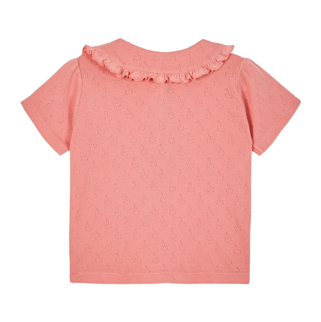 Emile et Ida Sushi Apple Openwork Ruffle Tee