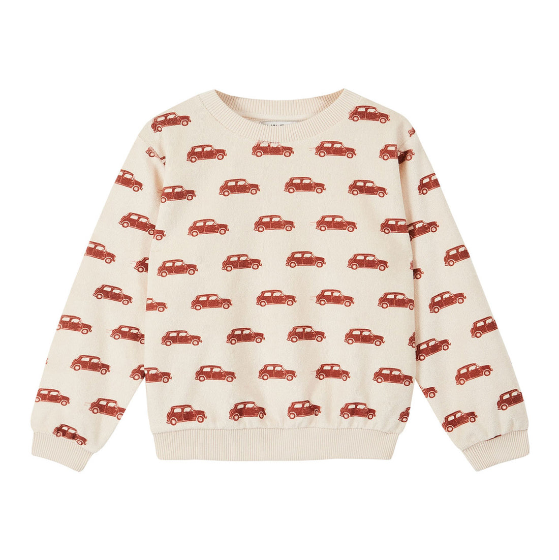 Emile et Ida Ecru Mini Cars Sweatshirt