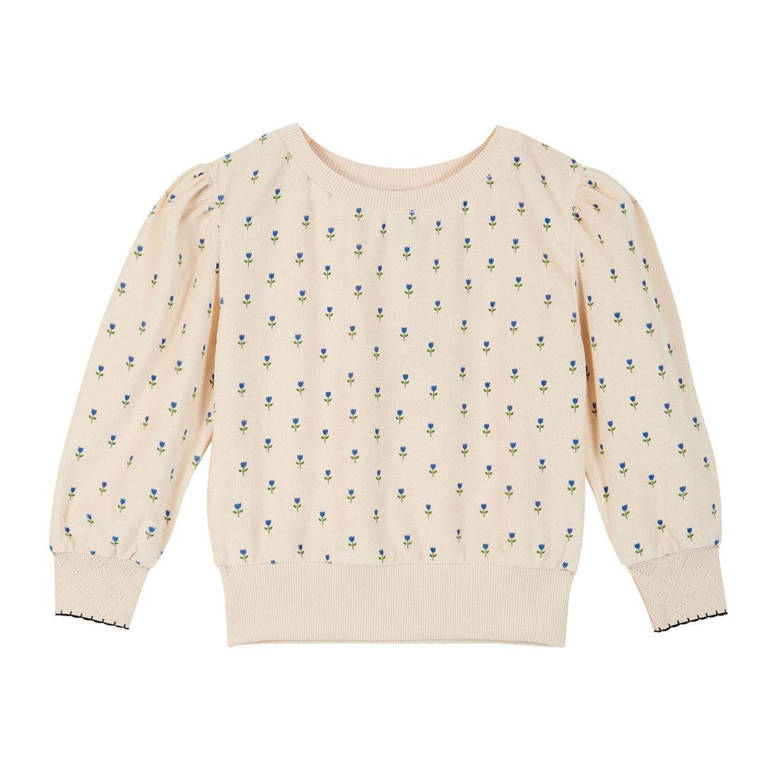 Emile et Ida Ecru Tulip Terry Sweatshirt