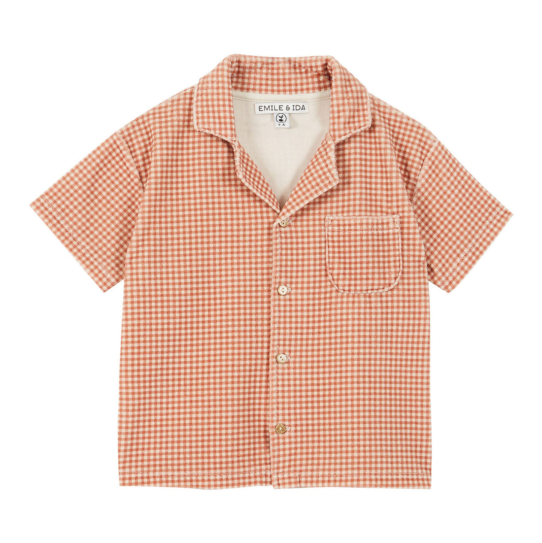 Emile et Ida Cayenne Gingham Terry Shirt