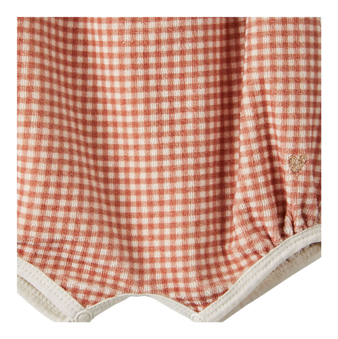 Emile et Ida Cayenne Gingham Tie Romper