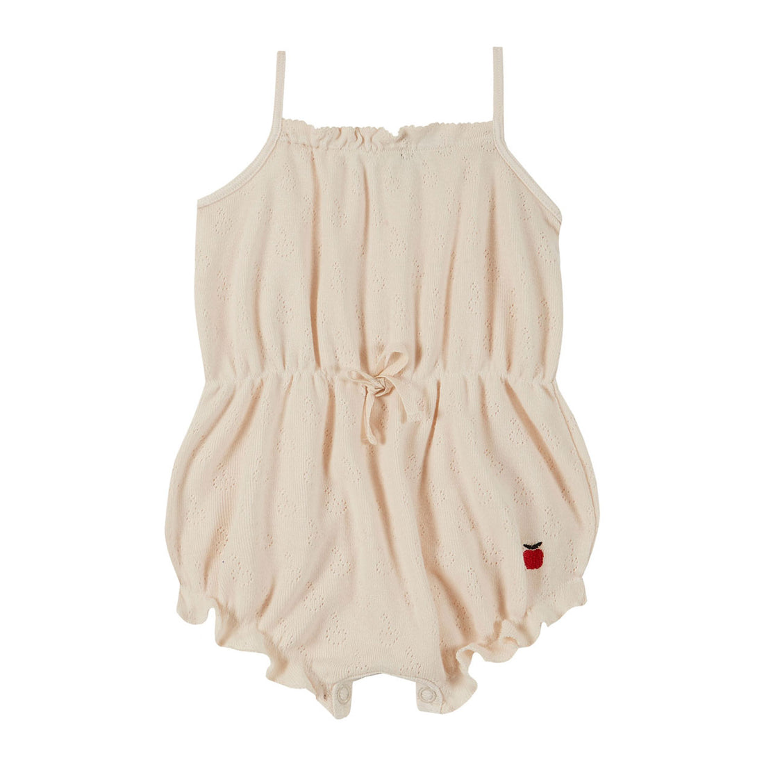 Emile et Ida Ecru Open Ruffle Romper