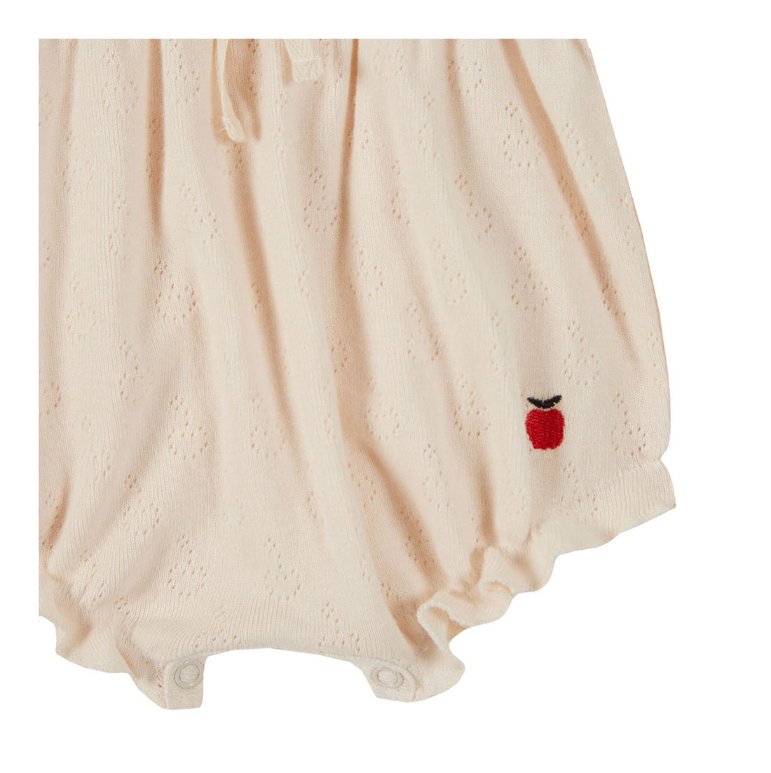 Emile et Ida Ecru Open Ruffle Romper