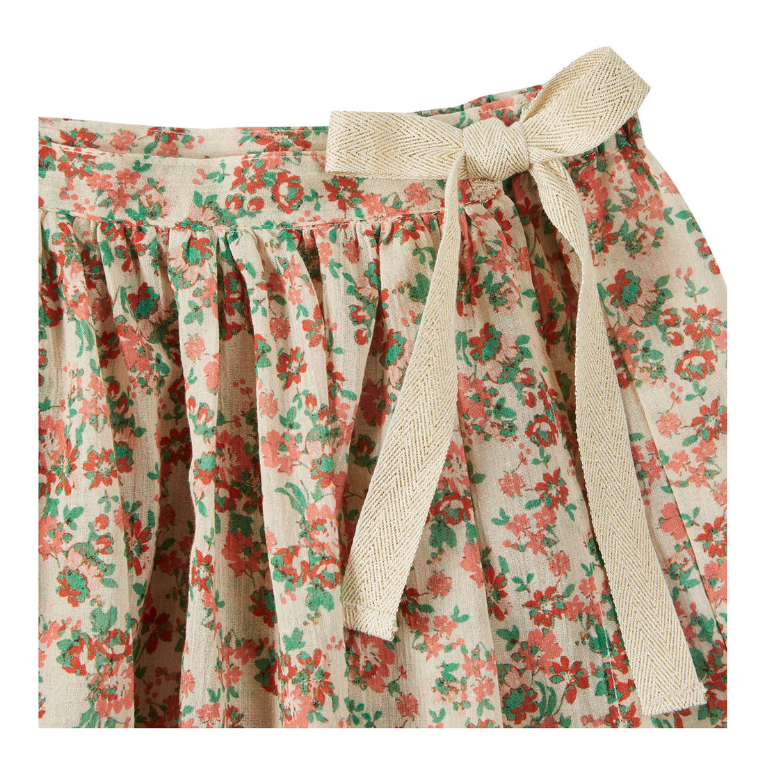 Emile et Ida Red Floral Skirt