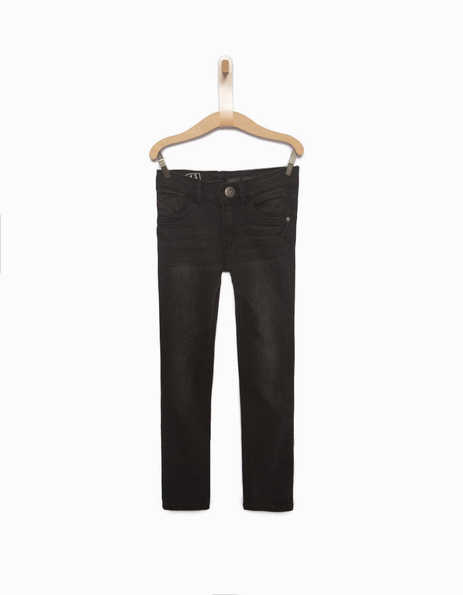IKKS Black Used Denim Skinny Jeans