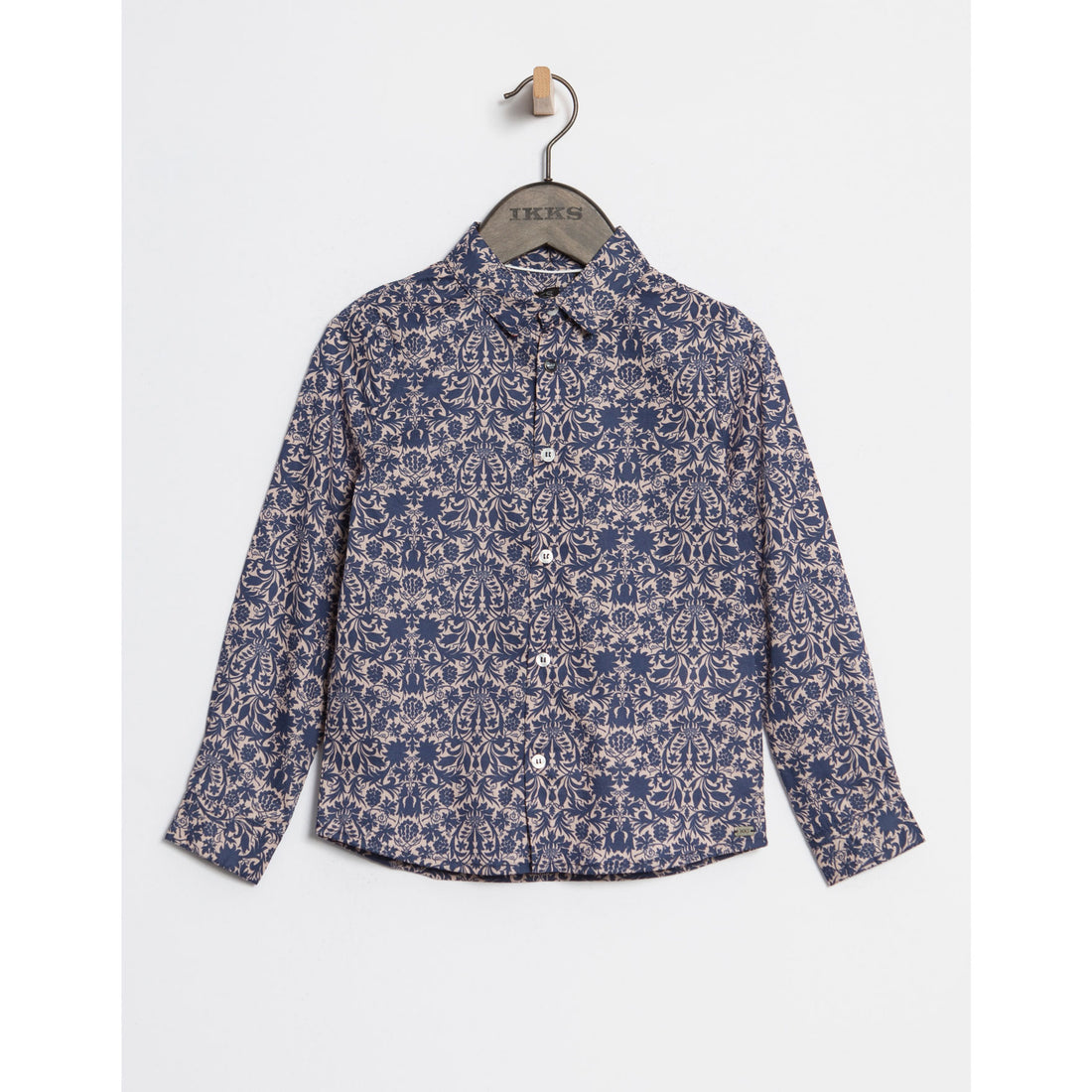 IKKS Navy Liberty Print Button Down