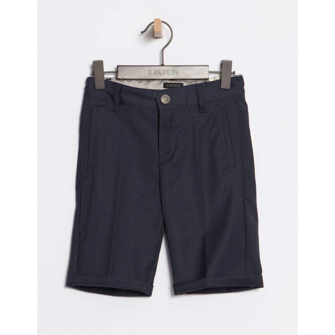 IKKS Grey Wool Blend Suit Shorts