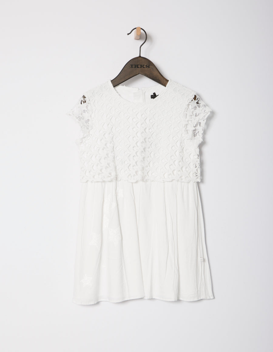 IKKS White Star Overlay Dress
